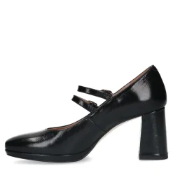 Manfield Zwarte leren mary jane pumps^DAMES Pumps
