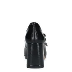 Manfield Zwarte leren mary jane pumps^DAMES Pumps