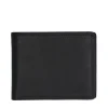 Manfield Zwarte leren portemonnee^ Portemonnees