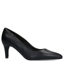 Manfield Zwarte leren pumps^DAMES Pumps