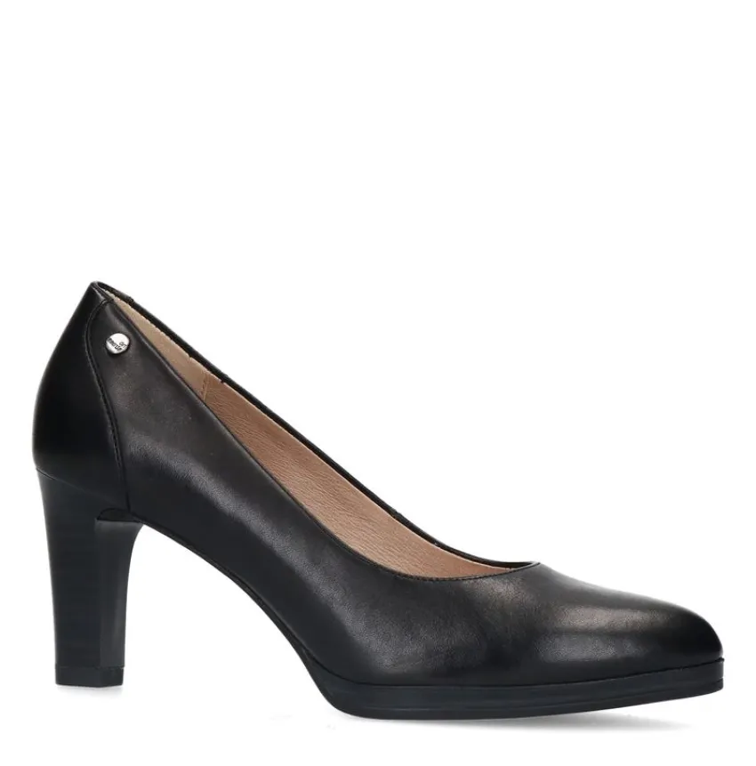 No Stress Zwarte leren pumps^DAMES Pumps