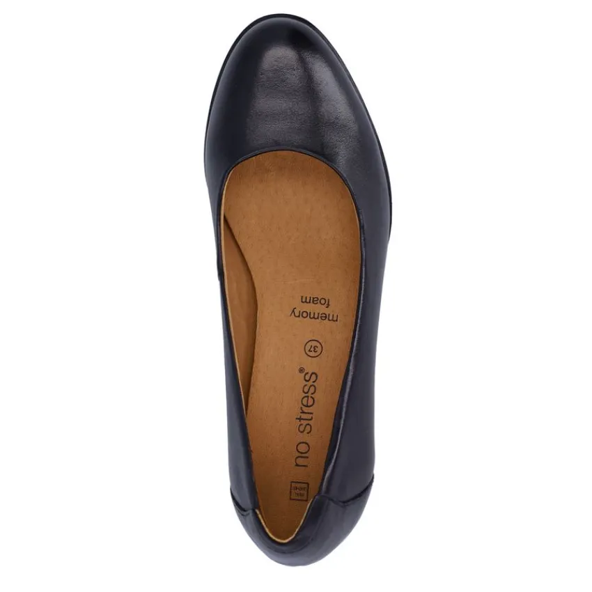 No Stress Zwarte leren pumps^DAMES Pumps