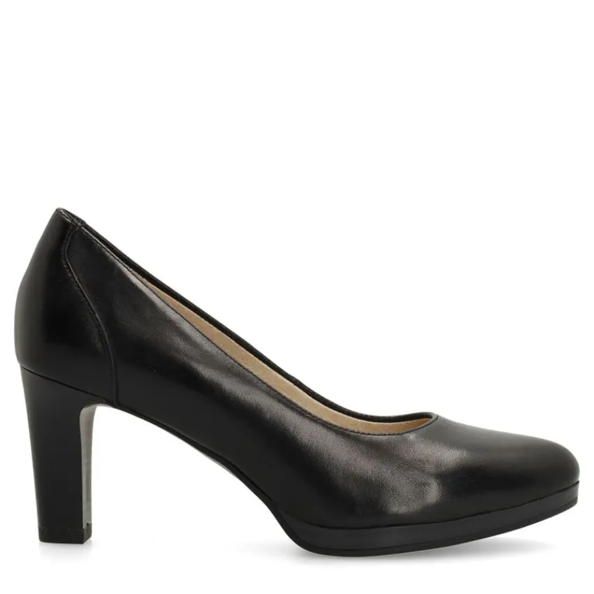 No Stress Zwarte leren pumps^DAMES Pumps