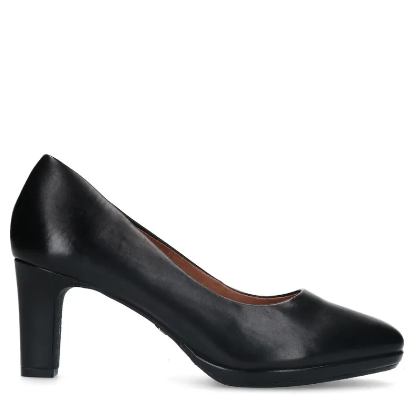 No Stress Zwarte leren pumps^DAMES Pumps