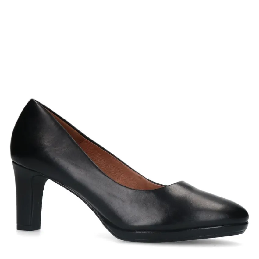 No Stress Zwarte leren pumps^DAMES Pumps