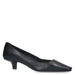 Manfield Zwarte leren pumps^DAMES Pumps
