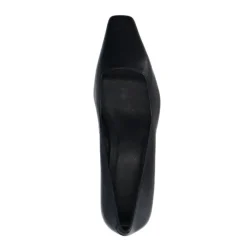 Manfield Zwarte leren pumps^DAMES Pumps