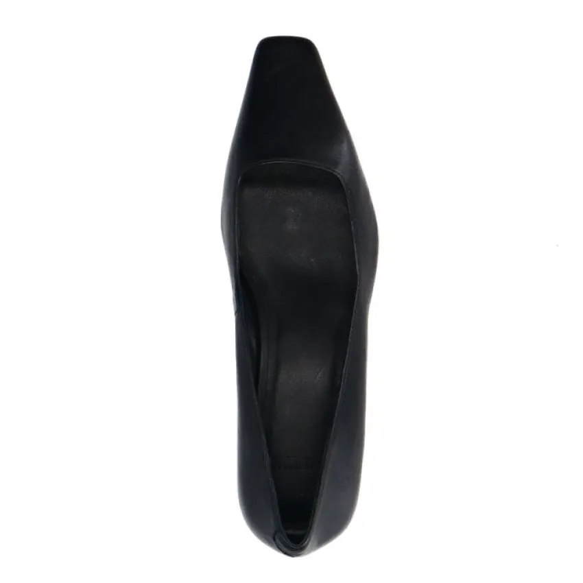 Manfield Zwarte leren pumps^DAMES Pumps