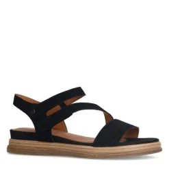 No Stress Zwarte leren sandalen^DAMES Sandalen