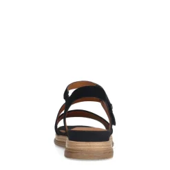 No Stress Zwarte leren sandalen^DAMES Sandalen