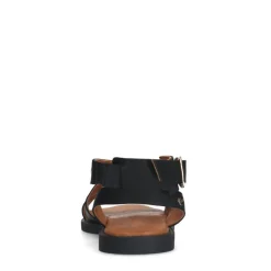 No Stress Zwarte leren sandalen met studs^DAMES Sandalen