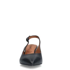 No Stress Zwarte leren slingbacks^DAMES Pumps|Slingbacks