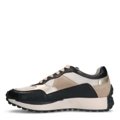 No Stress Zwarte leren sneakers^DAMES Sneakers