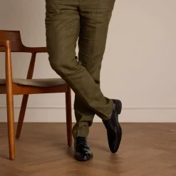 Manfield Zwarte leren veterschoenen^Heren Veterschoenen