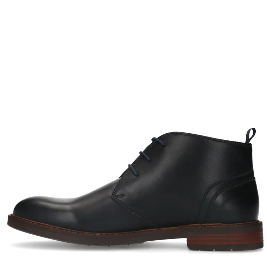 Van Lier Zwarte leren veterschoenen^Heren Veterschoenen