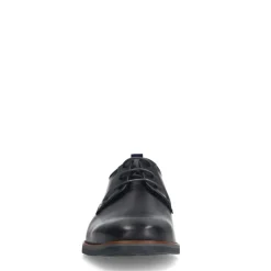 Van Lier Zwarte leren veterschoenen^Heren Veterschoenen