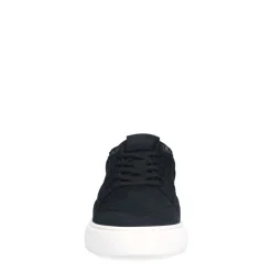 Manfield Zwarte nubuck sneakers^Heren Sneakers
