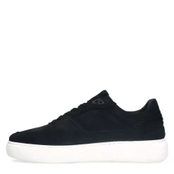 Manfield Zwarte nubuck sneakers^Heren Sneakers