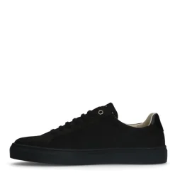 Van Lier Zwarte nubuck sneakers^Heren Sneakers