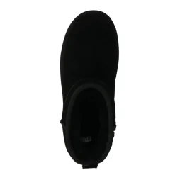 Manfield Zwarte suède boots^DAMES Enkellaarsjes