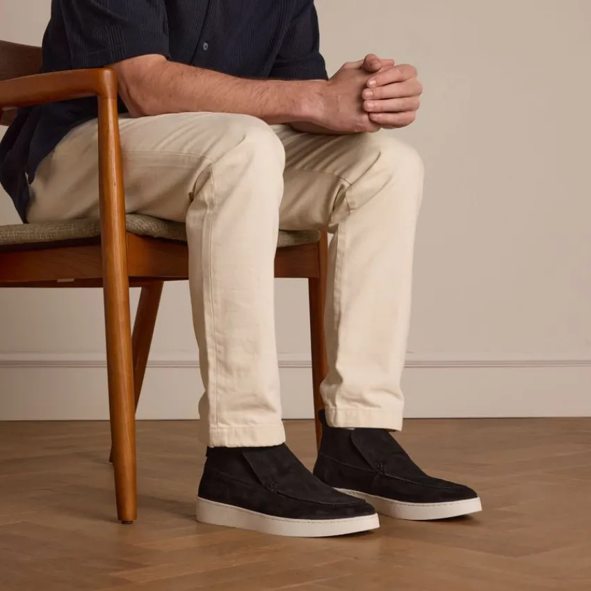 Manfield Zwarte suède boots^Heren Boots