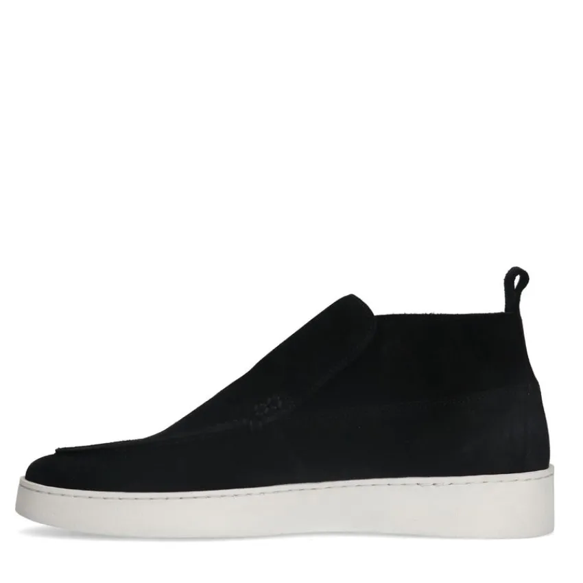 Manfield Zwarte suède boots^Heren Boots