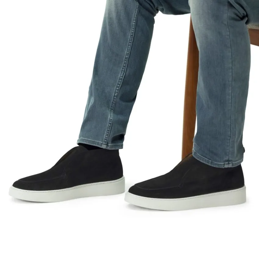 Manfield Zwarte suède boots^Heren Boots