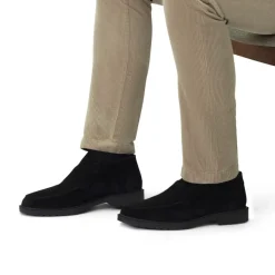 Manfield Zwarte suède boots^Heren Boots