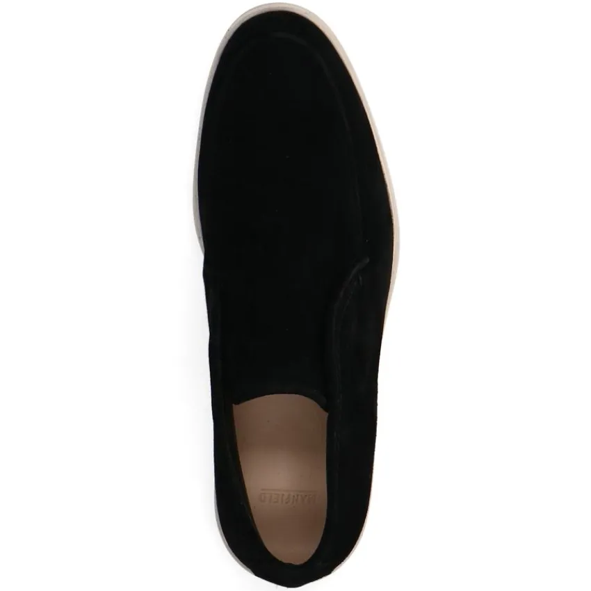 Manfield Zwarte suède boots^Heren Boots