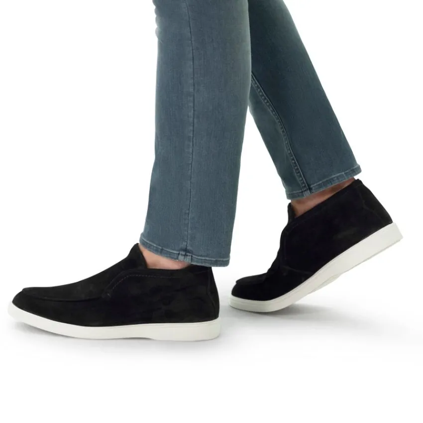 Manfield Zwarte suède boots^Heren Boots