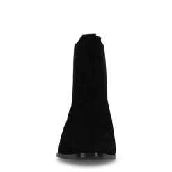 Manfield Zwarte suède chelsea boots^DAMES Enkellaarsjes