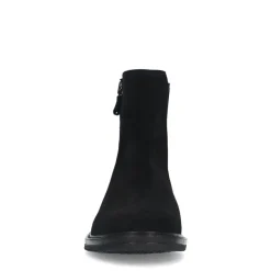 Manfield Zwarte suède chelsea boots met leren details^Heren Boots