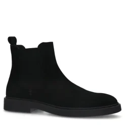 Manfield Zwarte suède chelsea boots^Heren Boots