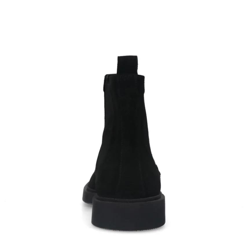 Manfield Zwarte suède chelsea boots^Heren Boots