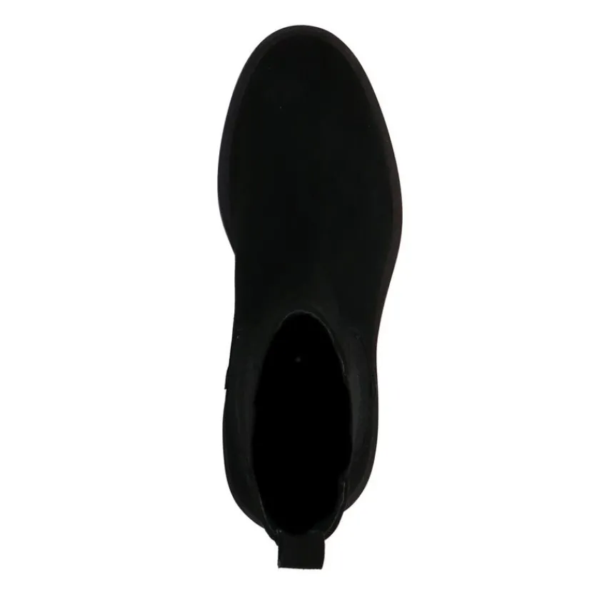 Manfield Zwarte suède chelsea boots^Heren Boots