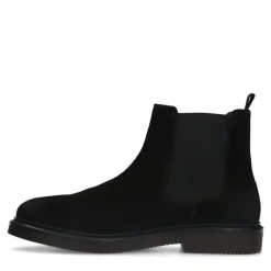 Manfield Zwarte suède chelsea boots^Heren Boots