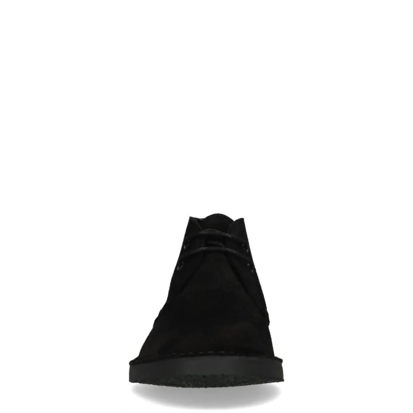 Manfield Zwarte suède desert boots^Heren Boots