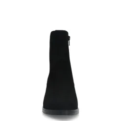 No Stress Zwarte suède enkellaarsjes met hak^DAMES Enkellaarsjes