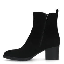 No Stress Zwarte suède enkellaarsjes met hak^DAMES Enkellaarsjes