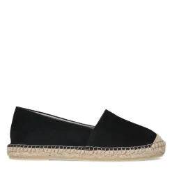 Manfield Zwarte suède espadrilles^DAMES Espadrilles