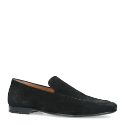 Manfield Zwarte suède loafers^Heren Loafers