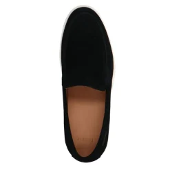 Manfield Zwarte suède loafers^Heren Loafers