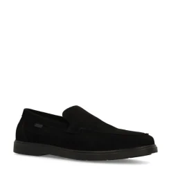 Manfield Zwarte suède loafers^Heren Loafers