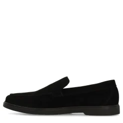 Manfield Zwarte suède loafers^Heren Loafers