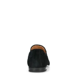 Manfield Zwarte suède loafers met kwastjes^Heren Loafers