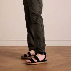 No Stress Zwarte suède plateau sandalen^DAMES Sandalen