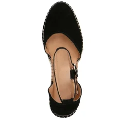 Manfield Zwarte suède sleehakken^DAMES Espadrilles|Sandalen