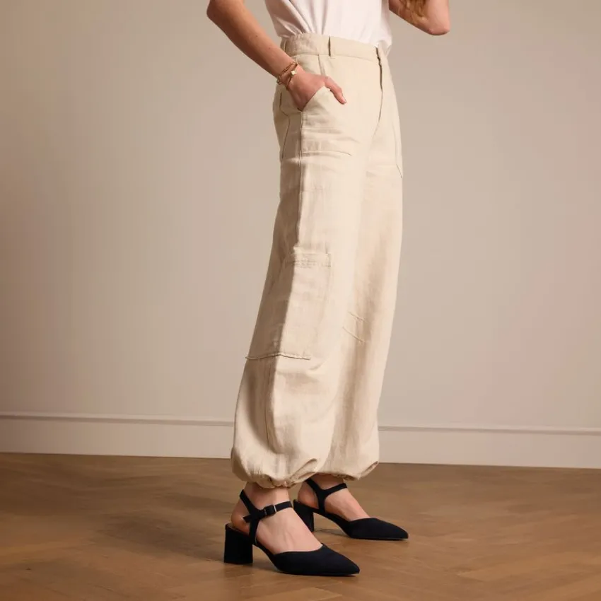 No Stress Zwarte suède slingbacks^DAMES Pumps|Slingbacks