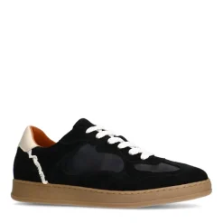 Manfield Zwarte suède sneakers^DAMES Sneakers