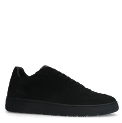 Manfield Zwarte suède sneakers^Heren Sneakers